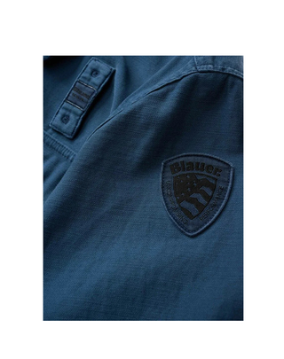 GIACCA CAMICIA UOMO "GOODALE DYED " - BLU INDIGO BLUC04118 890 BLAUER 