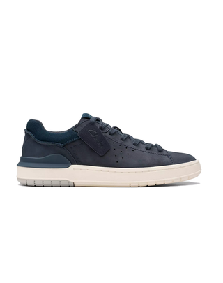 SNEAKERS UOMO IN PELLE NABUK BLU " COURTLITE 2 RUN " 26181 323 CLARKS 