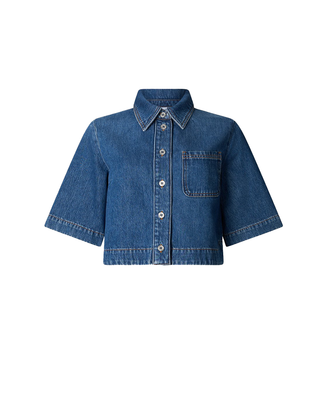 CAMICIA DONNA CROP IN DENIM UA6337D0319 79010 LIU JO 