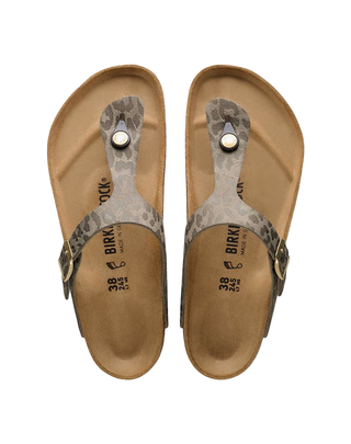 INFRADITO GIZEH IN SIMIL PELLE STAMPA MACULA 1032026-N LEO GRAY TAUPE BIRKENSTOCK 