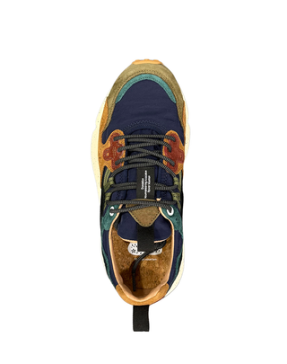 SNEAKERS UOMO "YAMANO 3" - MARRONE/BLU 2017818-01 2B32 FLOWER MOUNTAIN 