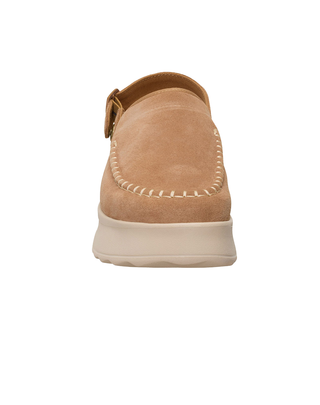 SANDALO DONNA CON PLATFORM " DELRAY CLOG SUEDE " - TAN 44259 265 HEY DUDE 
