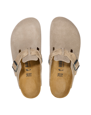 SABOT DONNA "BOSTON BRAIDED" IN PELLE SCAMOSCIATA TAUPE 1026694-S TAUPE BIRKENSTOCK 