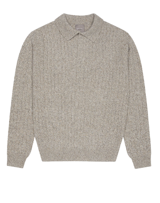 MAGLIONE UOMO A POLO IN LANA LAMBSWOOL - GRIGIO A31420EN00\C 940 at.P.CO 