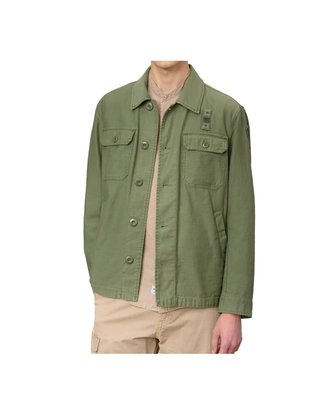 GIACCA CAMICIA UOMO "GOODALE DYED " - VERDE BLUC04118 694 BLAUER 