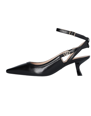 SCARPE DECOLLETE IN PELLE CON TACCO BASSO - NERO