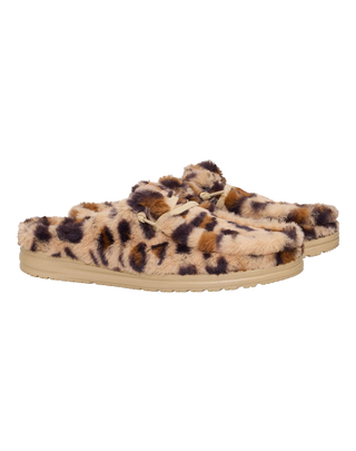 PANTOFOLE IN ECO PELLICCIA " WENDY LEO " - TAN MULTI 44714 2UG HEY DUDE 