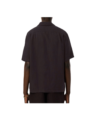 CAMICIA MANICA CORTA IN LINO RELAXED FIT - MARRONE CH2339 3LA LACOSTE 