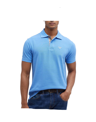POLO UOMO IN PIQUE'  DI COTONE - DELFT BLUE MML0012 BL95 BARBOUR 