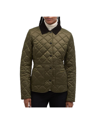 GIACCA DONNA TRAPUNTATA DEVERON - OLIVE LQU1012 OL51 BARBOUR 