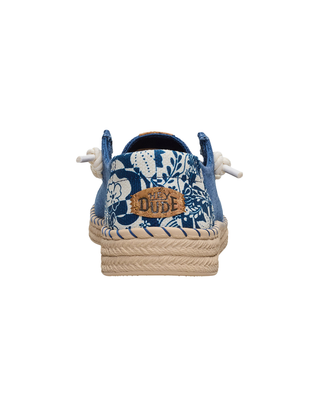 MOCASSINO IN TELA DONNA  WENDY ESPADRILLE HIBISCUS - BLUE MULTI HD.45237 4ZL HEY DUDE 