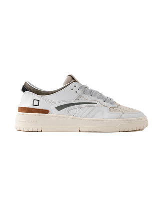 SNEAKERS UOMO " TORNEO " - WHITE-ARMY TORNEO COLORED WHITE\ARMY D.A.T.E. 