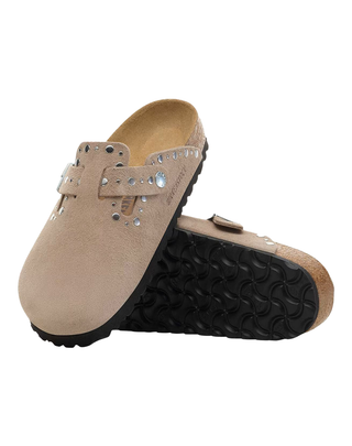 SABOT BOSTON IN SUEDE CON RIVETTI - TAUPE 1030418-S TAUPE BIRKENSTOCK 