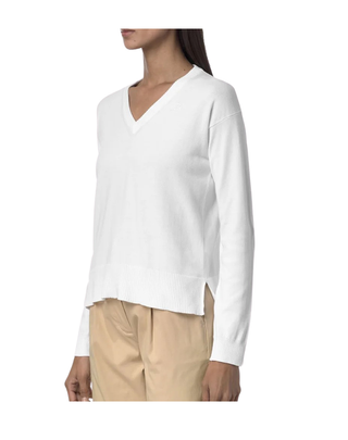 MAGLIONE IN COTONE DONNA " ADINE " - BIANCO
