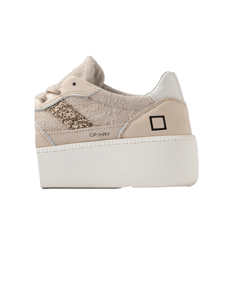 SNEAKERS DONNA "COURT PLATFORM HAIRY" - BEIGE COURT PLATFORM HAIRY B D.A.T.E. 