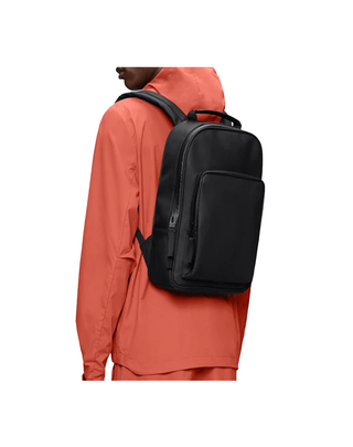 ZAINO UNISEX GOMMATO " BOOK " - NERO 13260 BLACK RAINS 