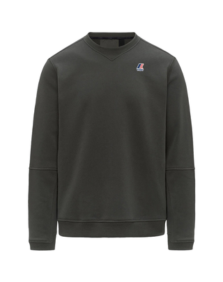 FELPA UNISEX NAEL POLY COTTON - GREEN BLACKISH K1126FW WMR K-WAY 