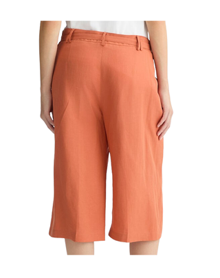 BERMUDA IN MISTO LINO DONNA - TERRACOTTA