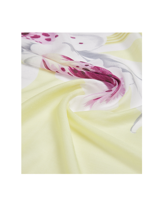 FOULARD 120X120 STAMPA ORCHIDEA - GIALLO 2A6050T2738 40636 LIU JO 