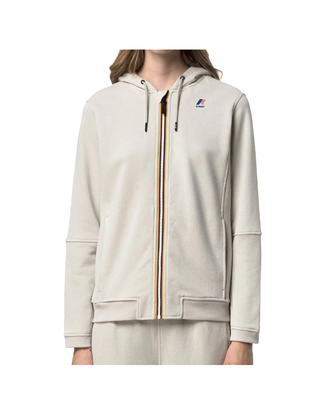 FELPA UNISEX CON CAPPUCCIO " PROSPER POLY COTTON " - BEIGE LT K1126HW 634 K-WAY 