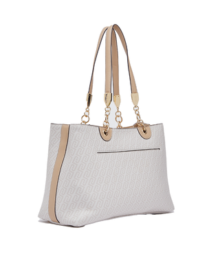 BORSA IN ECO PELLE CON DOPPIO MANICO - BIANCO BEIGE AA6104E1118 C3920 LIU JO 