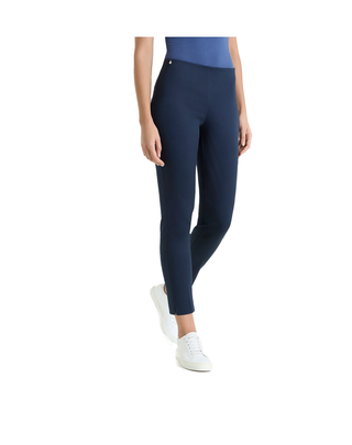 PANTALONE DONNA CAPRI IN SATIN POWER - BLU D926PY 078 RAGNO 