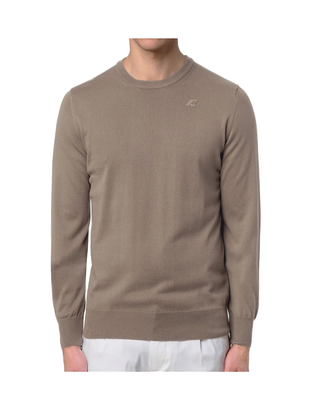 MAGLIONE UOMO "SEBASTIEN COTTON PS" -  BEIGE TAUPE K4122YW WG9 K-WAY 