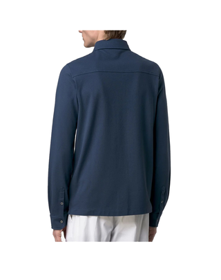 CAMICIA MANICA LUNGA "TIMOTHEE PIQUE SLIM "- BLUE INSIGNIA K21425W B67 K-WAY 