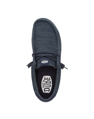 MOCASSINO UOMO " WALLY STRETCH SOX " - NAVY HD.41898 410 HEY DUDE 