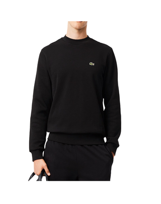 FELPA UOMO INVERNALE GIROCOLLO - NERO SH9608 031 LACOSTE 