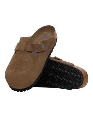 BOSTON IN PELLE SCAMOSCIATA CON PLANTARE MORBIDO - DARK TEA 1030861-S DARK TEA BIRKENSTOCK 