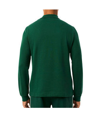 POLO UOMO " L.12.12" MANICA LUNGA IN PIQUE' DI COTONE - VERDE L1312 132 LACOSTE 