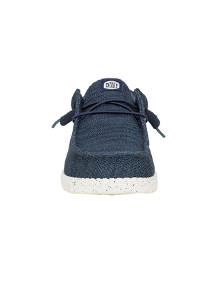 MOCASSINO UOMO " WALLY STRETCH SOX " - NAVY HD.41898 410 HEY DUDE 