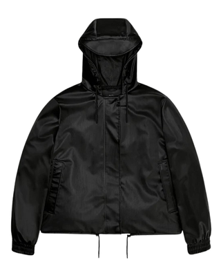 IMPERMEABILE DONNA CORTO " STRING JACKET " - BLACK GRAIN