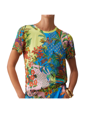 T-SHIRT IN RASO STAMPATO MULTICOLOR WA6512T473A P9363 LIU JO 