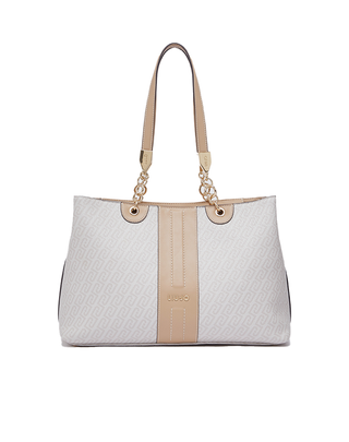 BORSA IN ECO PELLE CON DOPPIO MANICO - BIANCO BEIGE AA6104E1118 C3920 LIU JO 