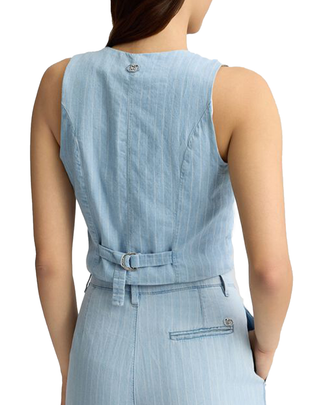 GILET DONNA IN DENIM GESSATO