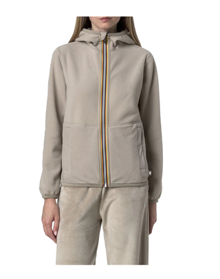 PILE DONNA REVERSIBILE "LILY VELOUR POLAR" - BEIGE CASHMERE K8138NW BB1 K-WAY 