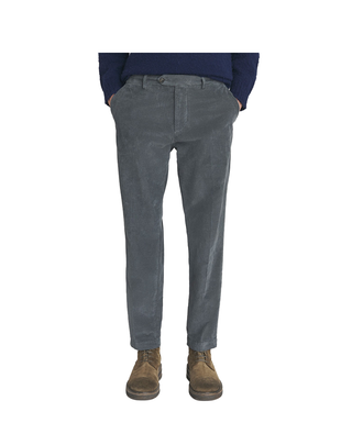 PANTALONE UOMO CHINO IN VELLUTO " CONDUIT " -  GRIGIO CONDUIT VELLUTO C0238 ROY ROGERS 