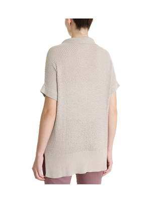 POLO IN MAGLIA LUREX RICE STITCH - CROCKERY DS02MG C84 RAGNO 