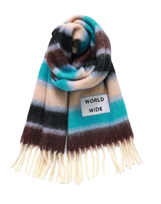 MAXI SCIARPA CON FRANGE - WORLD WIDE SNVTD 038 VERB TO DO 