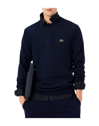 FELPA GIROCOLLO INVERNALE UOMO - BLU SH9608 166 LACOSTE 