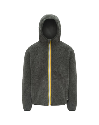 GIUBBINO UOMO JACK SHERPA POLAR REVERSIBILE - GREEN BLACKISH K3132NW b2n K-WAY 