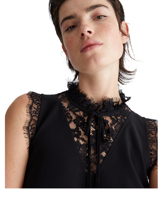 VESTITO DA CERIMONIA CON PIZZO NERO
