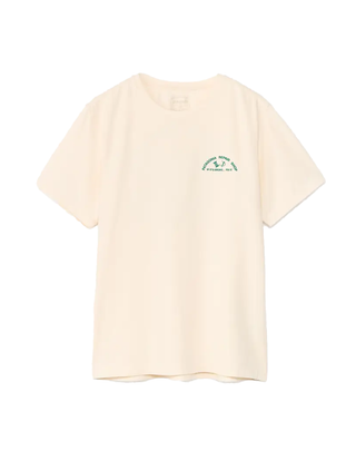 T-SHIRT UOMO " REPAIR SHOP " - CREMA CON STAMPA VERDE 37844 UDNL PATAGONIA 