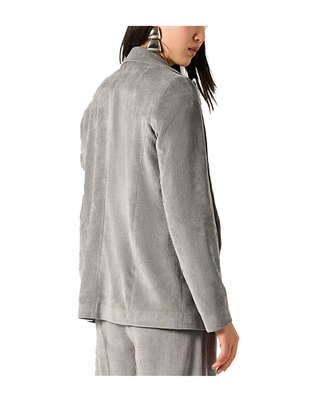 BLAZER DONNA A COSTINE DI VELLUTO - GRIGIO CHIARO G092PU MG826 MANILA GRACE 