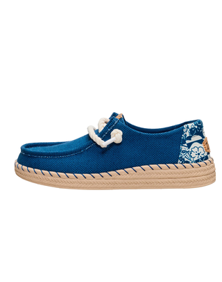 MOCASSINO IN TELA DONNA  WENDY ESPADRILLE HIBISCUS - BLUE MULTI HD.45237 4ZL HEY DUDE 
