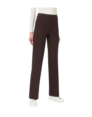 PANTALONE DONNA AMPIO IN TESSUTO COMPACT - CHOCOLATE TORTE DE72PE A75 RAGNO 