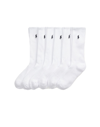 CONFEZIONE DA 6 PAIA CALZINI IN SPUGNA UOMO - BIANCO 449943676 001 RALPH LAUREN 