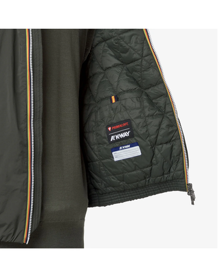 GILET UOMO VALEN PLAIN 70GR - GREEN BLACKISH K2136BW WMR K-WAY 